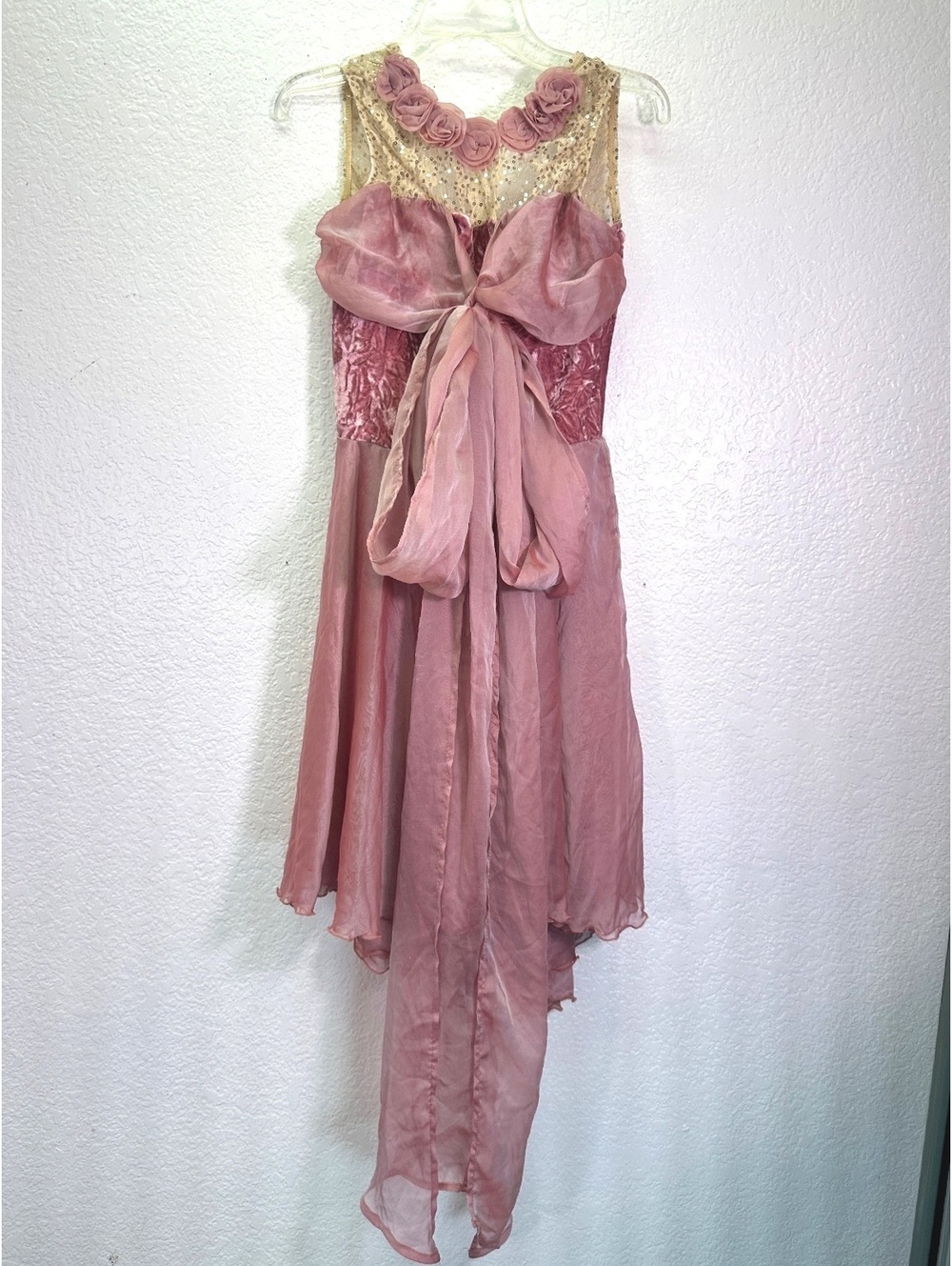 Women’s Sz XS Revolution Dancewear Pink Fairycore Whimsical Mini Dress Ballet